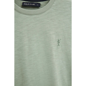 Maglietta verde pallido a maniche corte e fit ampio con logo Rigby Go