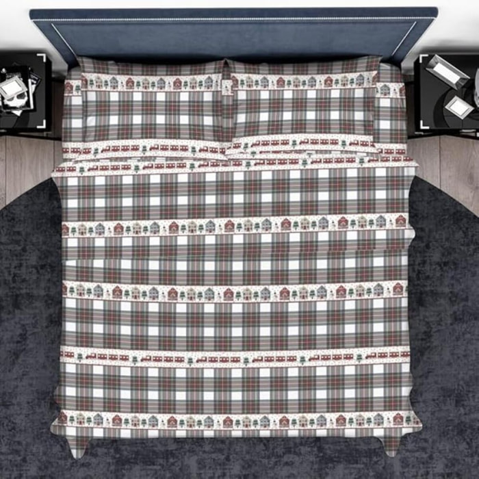 Intrecci – Completo lenzuola in cotone Matrimoniale