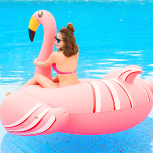 DAM Flotador gigante con forma de flamenco. 192x160cm. 192x130x160 Cm. Color: Rosa
