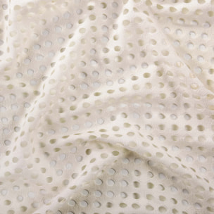 Voilage maille ajourée à oeillets - Blanc cassé