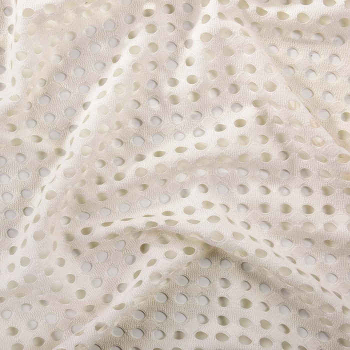 Voilage maille ajourée à oeillets - Blanc cassé