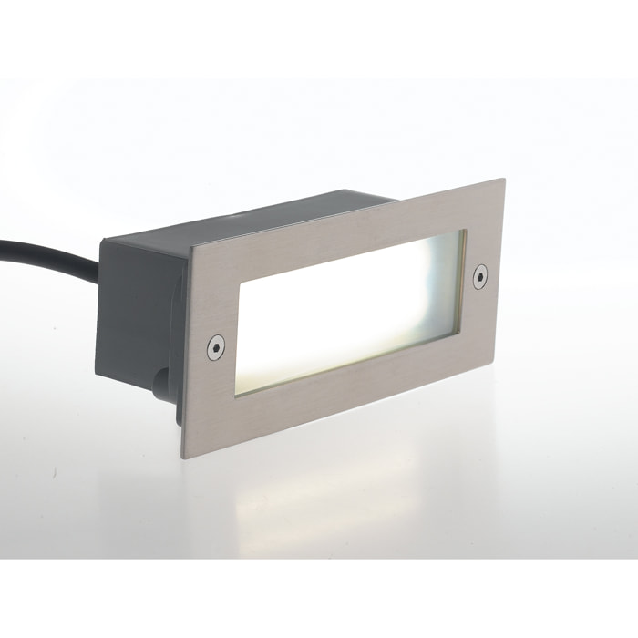 INCASSO LED BOLT NIKEL 6W 480LM 4000K IP54 17X7X5,7CM