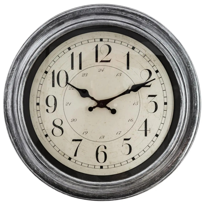 Horloge à moulures - verre - D40 cm