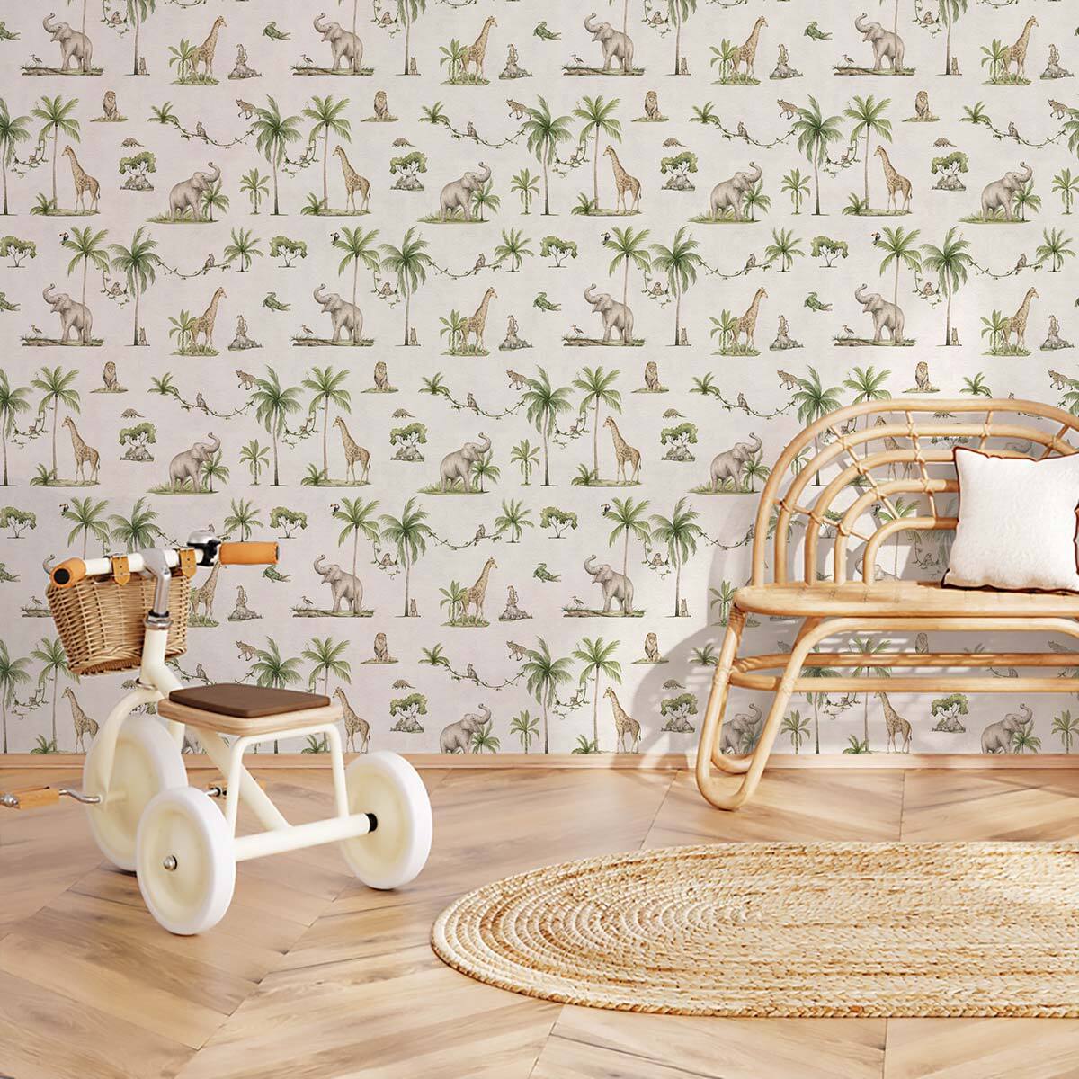 Papier peint enfant L'Épopée Tropicale Intissé