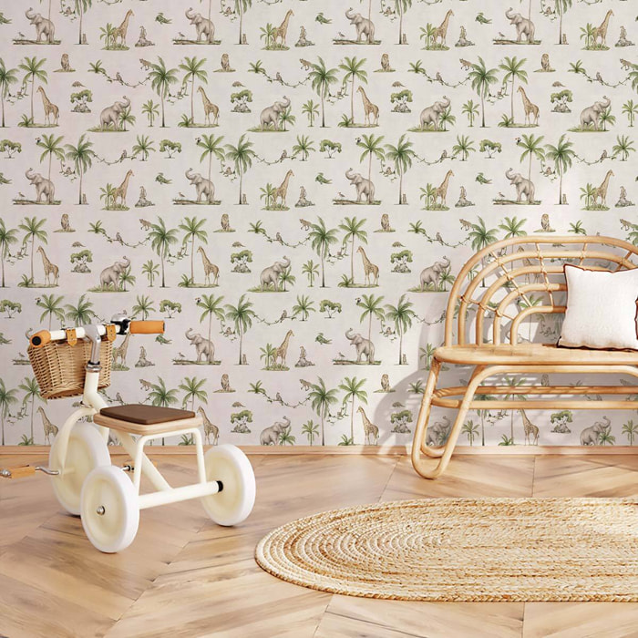 Papier peint enfant L'Épopée Tropicale Intissé