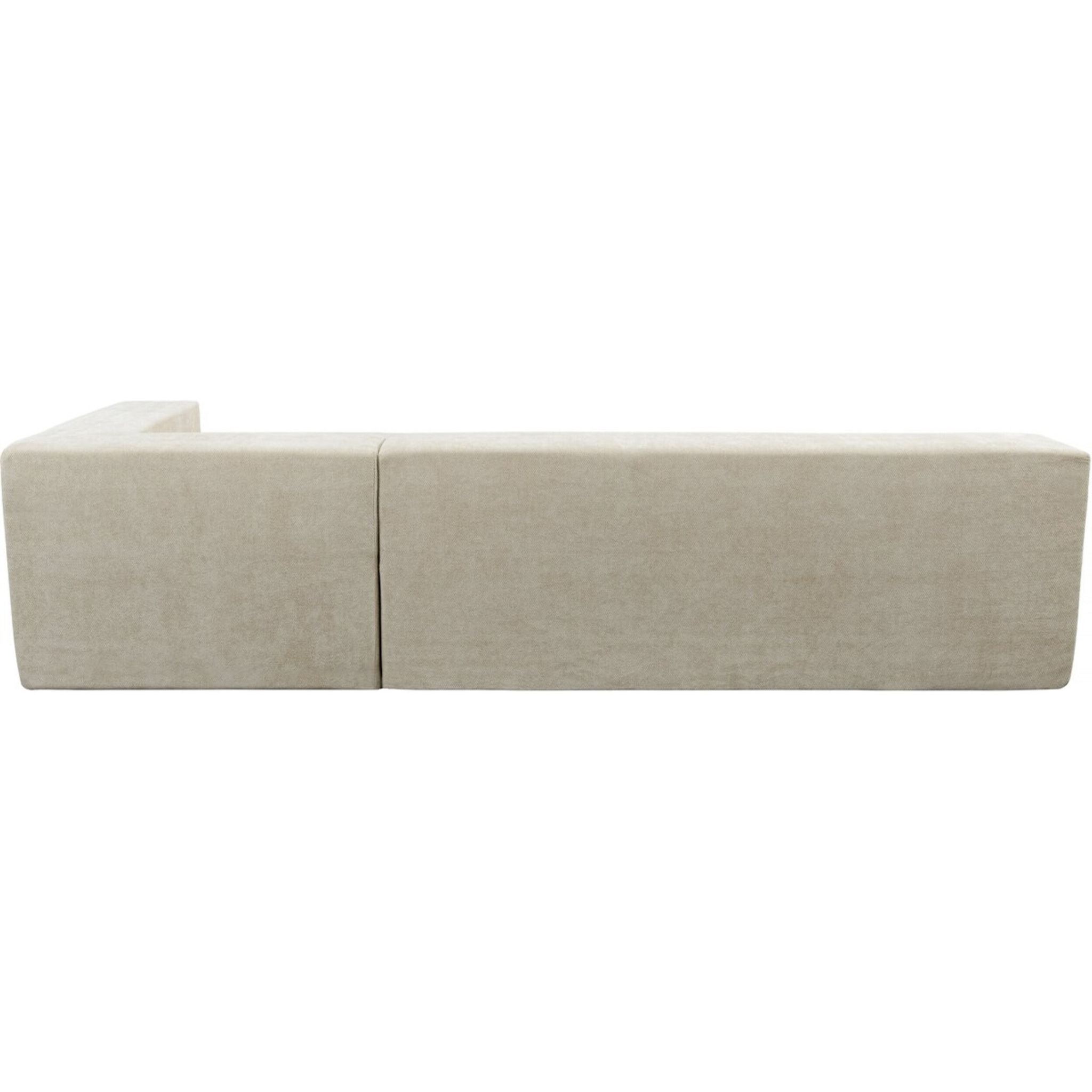 Canapé d'angle en tissu texturé "Tessaro" - 4 places - Beige
