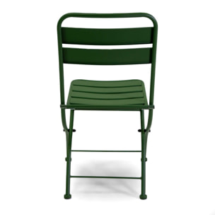Sedia Rovigo Vacchetti in metallo pieghevole verde cm44x53h45/86