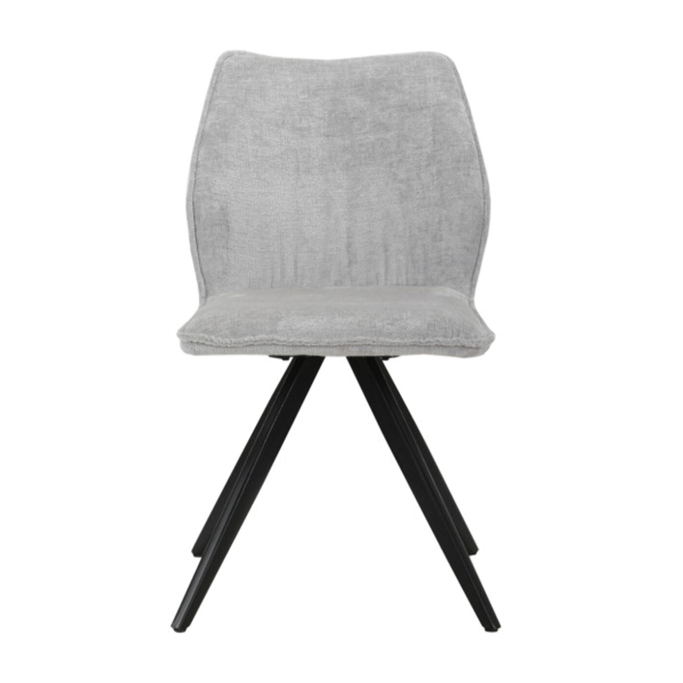 Chaise ergonomique velours et pieds croix métal - 3 coloris - LISBONNE