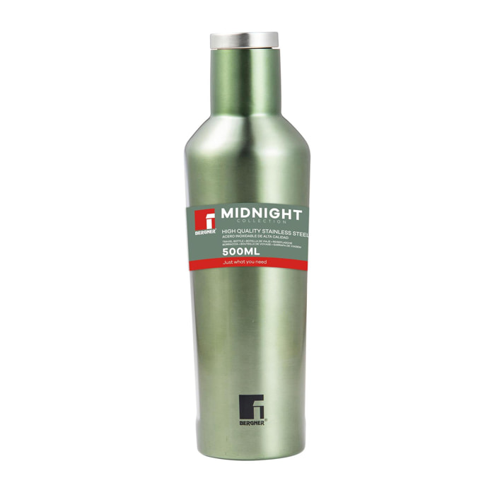 Botella térmica 500 ml Acero Inoxidable Midnight Bergner