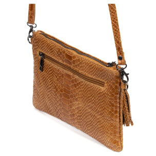 Ermine Borsa a tracolla Donna.
Pelle autentica Camoscio Inciso Serpente