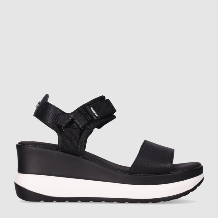 Sandalias - Negro - Tacón: 7 cm