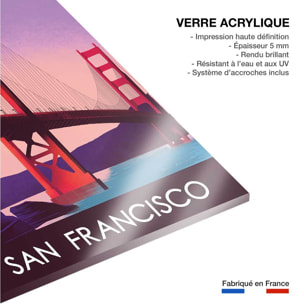 Tableau deco ville Le pont de San Francisco Tableau plexiglas