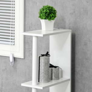 Columna de Baño Mueble de Baño con Puertas y Estantes Abiertos Armario de Baño Estilo Moderno 15,2x29,8x118 cm Blanco