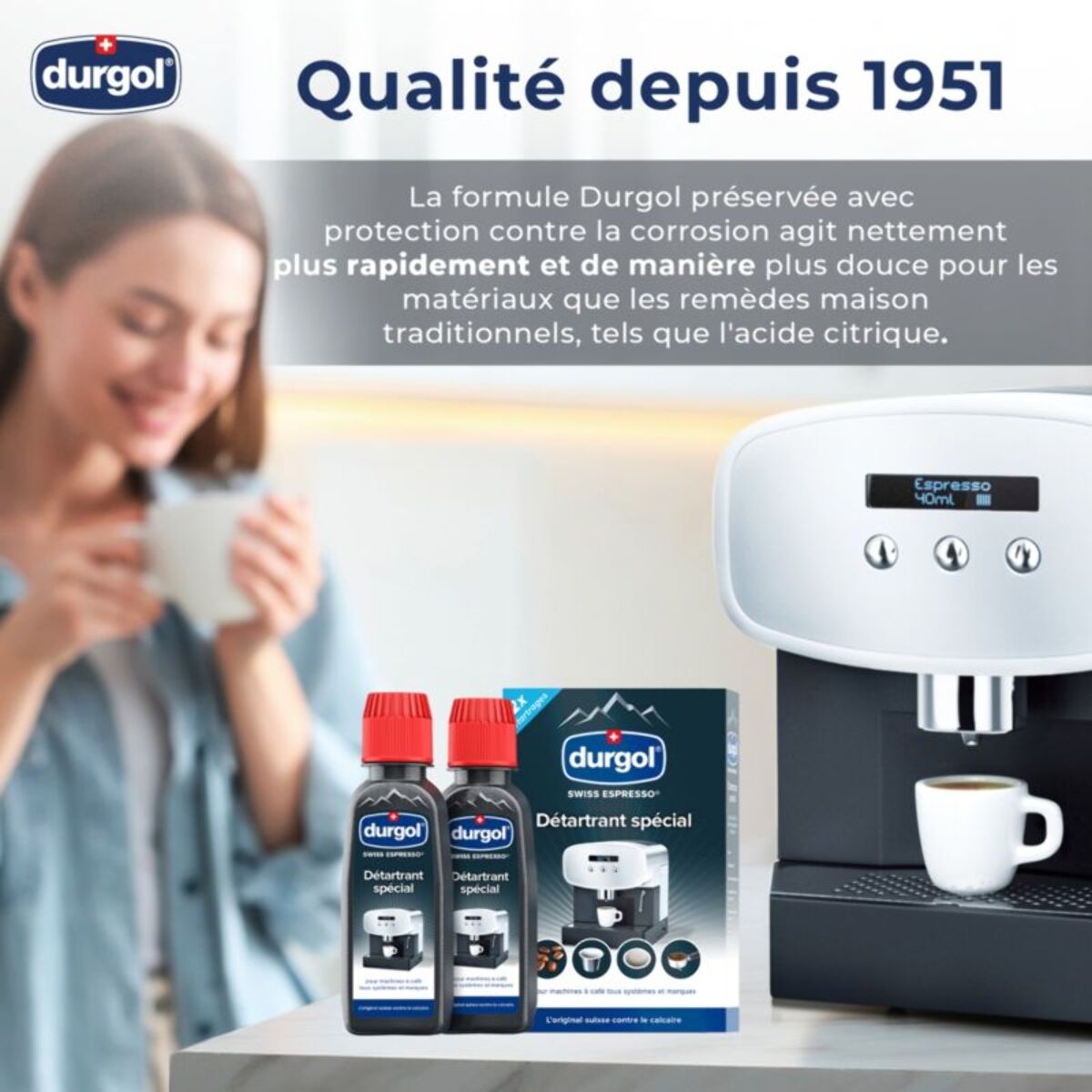 Détartrant DURGOL Swiss espresso 2x125ml