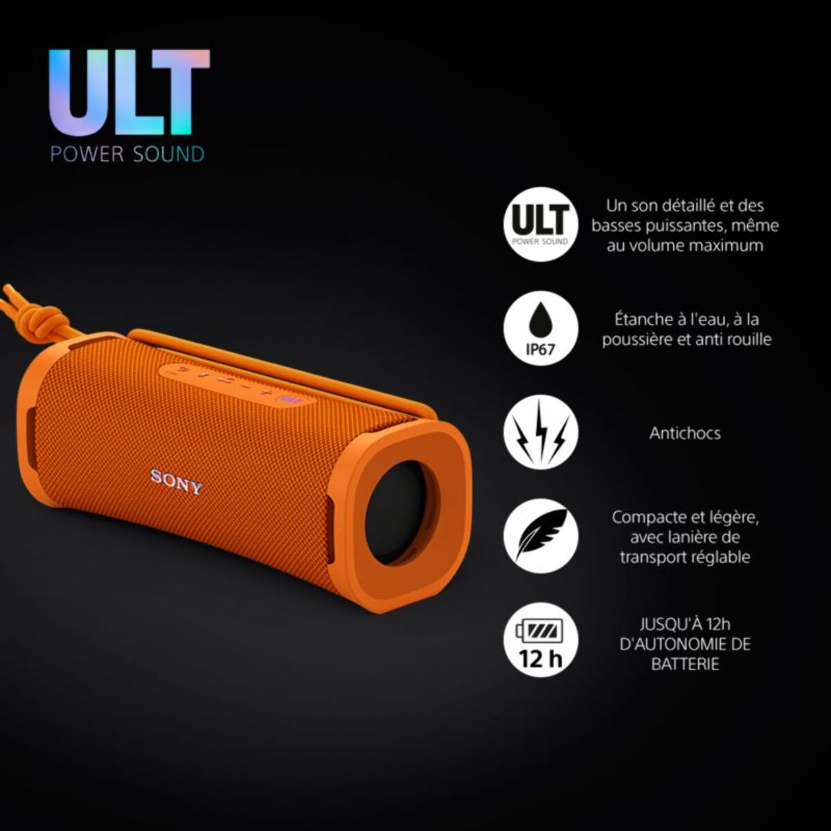 Enceinte portable SONY ULT FIELD 1 Orange