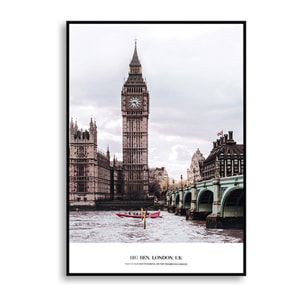 Composition décorative Tomasucci LONDON, en MDF et polyester, noir, 50 × 3 × 70 cm