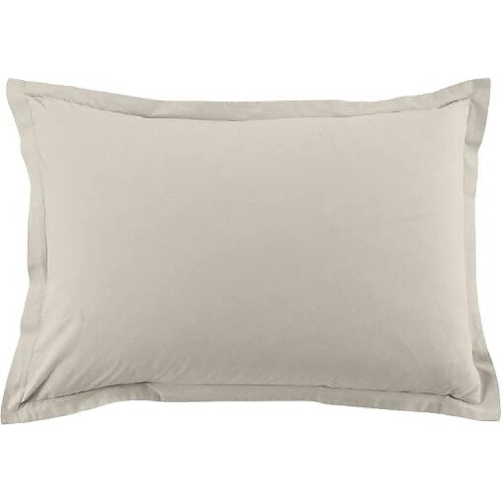 Lot De 2 Taies D'oreiller 100% Coton 57fils Ivoire