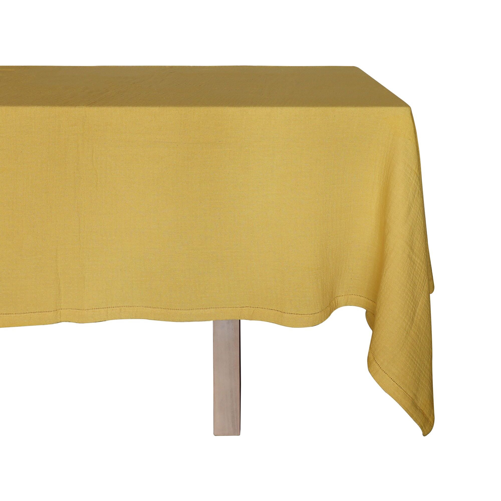 Nappe en coton jaune 150x250cm CAMARO