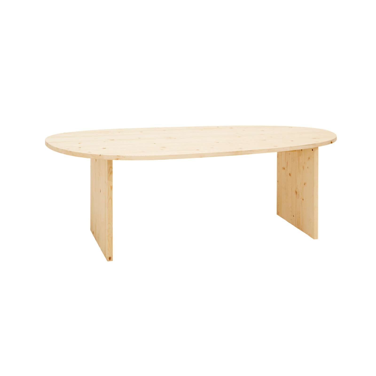 Table de salle à manger en bois massif ton naturel en différentes tailles