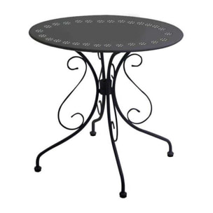Tavolo New Old Vacchetti in metallo antracite tondo cm ø70h72