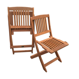 Table et chaises de jardin en bois exotique "Hongkong 4" - Maple - Marron clair