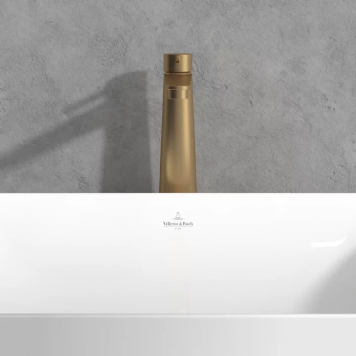 Mitigeur lavabo surélevé Conum avec vidage Push Open Or brossé