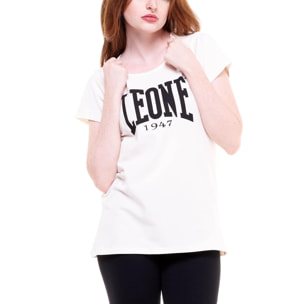Camiseta de mujer de manga corta con gran logo Welcome Back