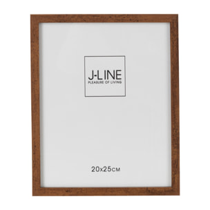 J-Line cadre photo Basic - bois - brun foncé - medium - 2 pièces
