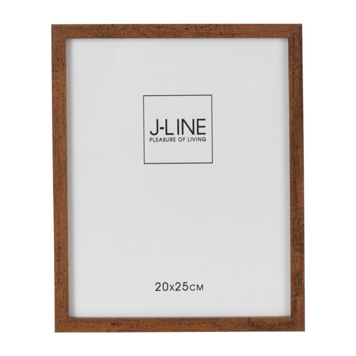 J-Line cadre photo Basic - bois - brun foncé - medium - 2 pièces