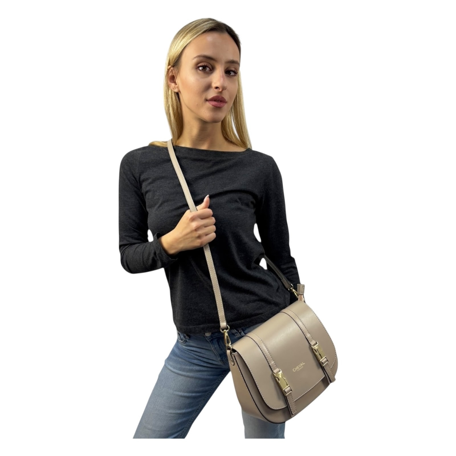 Borsa a tracolla Cheval Firenze Alice Taupe