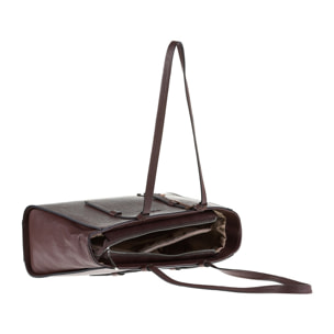 Borsa a mano da donna Made in Italy - Modello Valeria Nova - 100% pelle - 42.0 x 21.5 x 12.5 cm