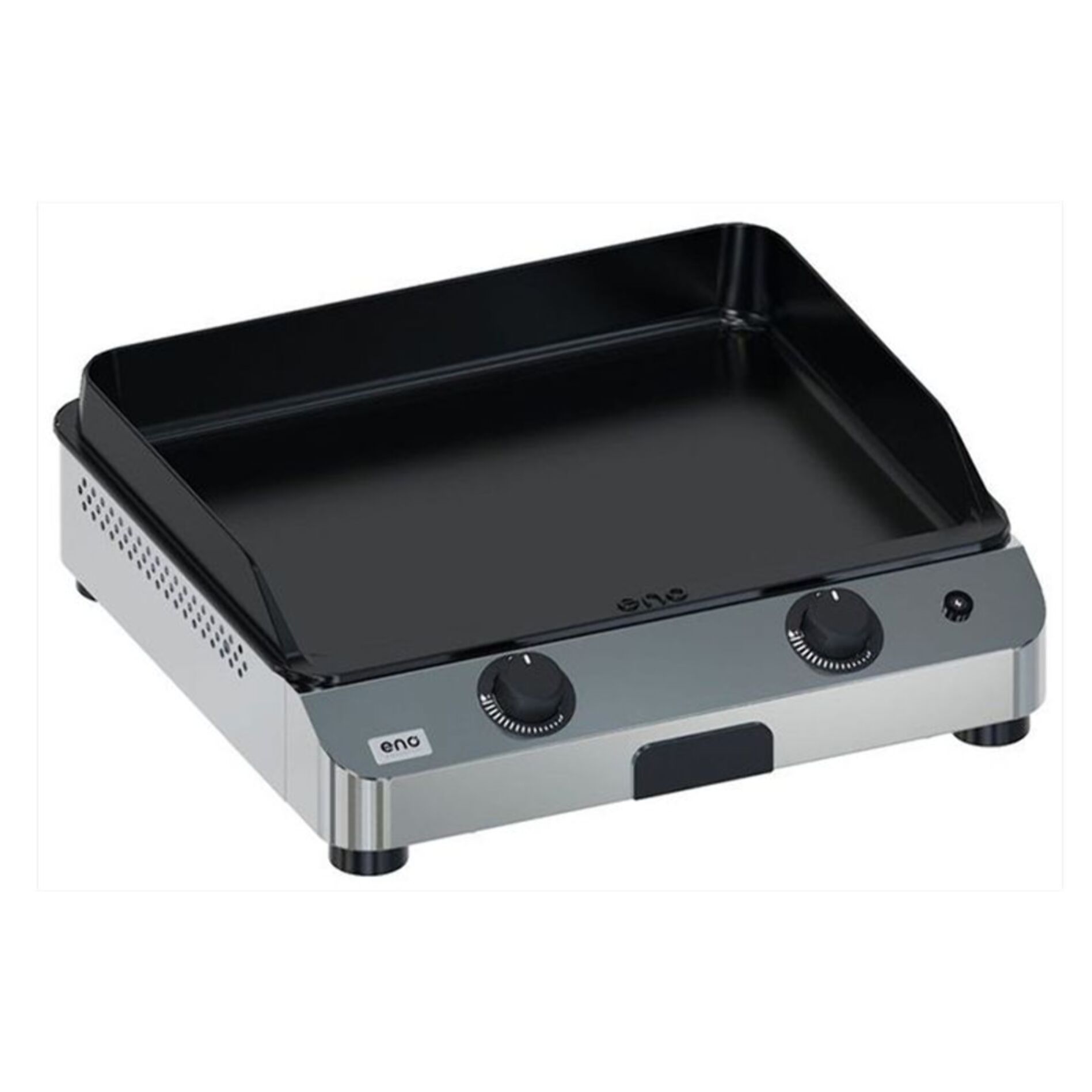 Plancha gaz ENO Fusion 60 Inox 2 brûleurs à poser, 57x39 cm