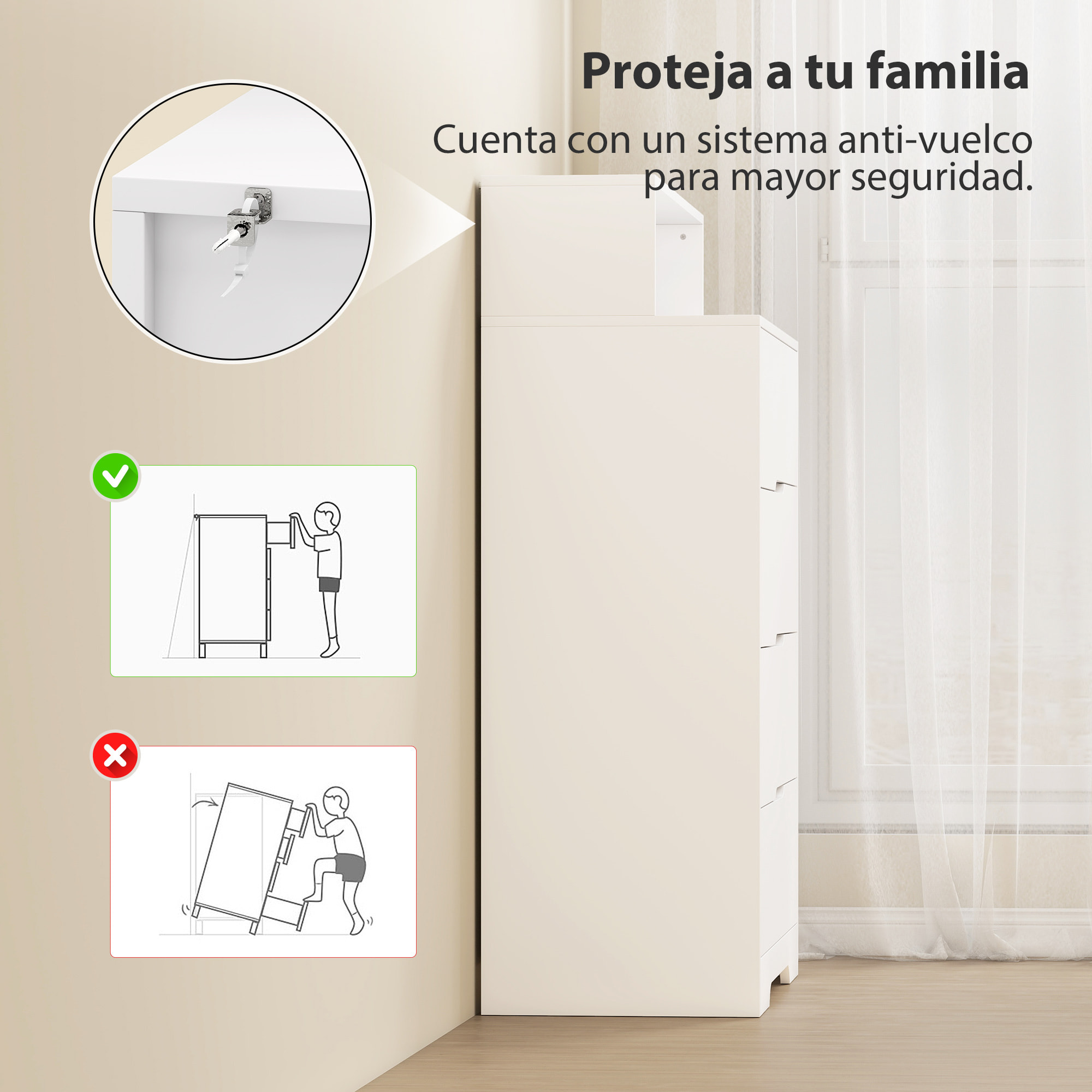 Cómoda de 4 Cajones con Estación de Carga, Cajonera para Dormitorio con Puerto USB, Puerto USB-C, Estante Abierto, 80x40x120 cm, Blanco