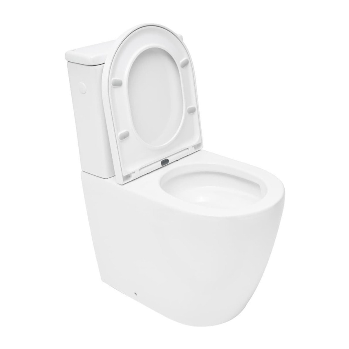 Fusion WC à poser complet sans bride en céramique avec abattant SoftClose, rinçage Vortex, blanc (SATFUS031RTORVP)