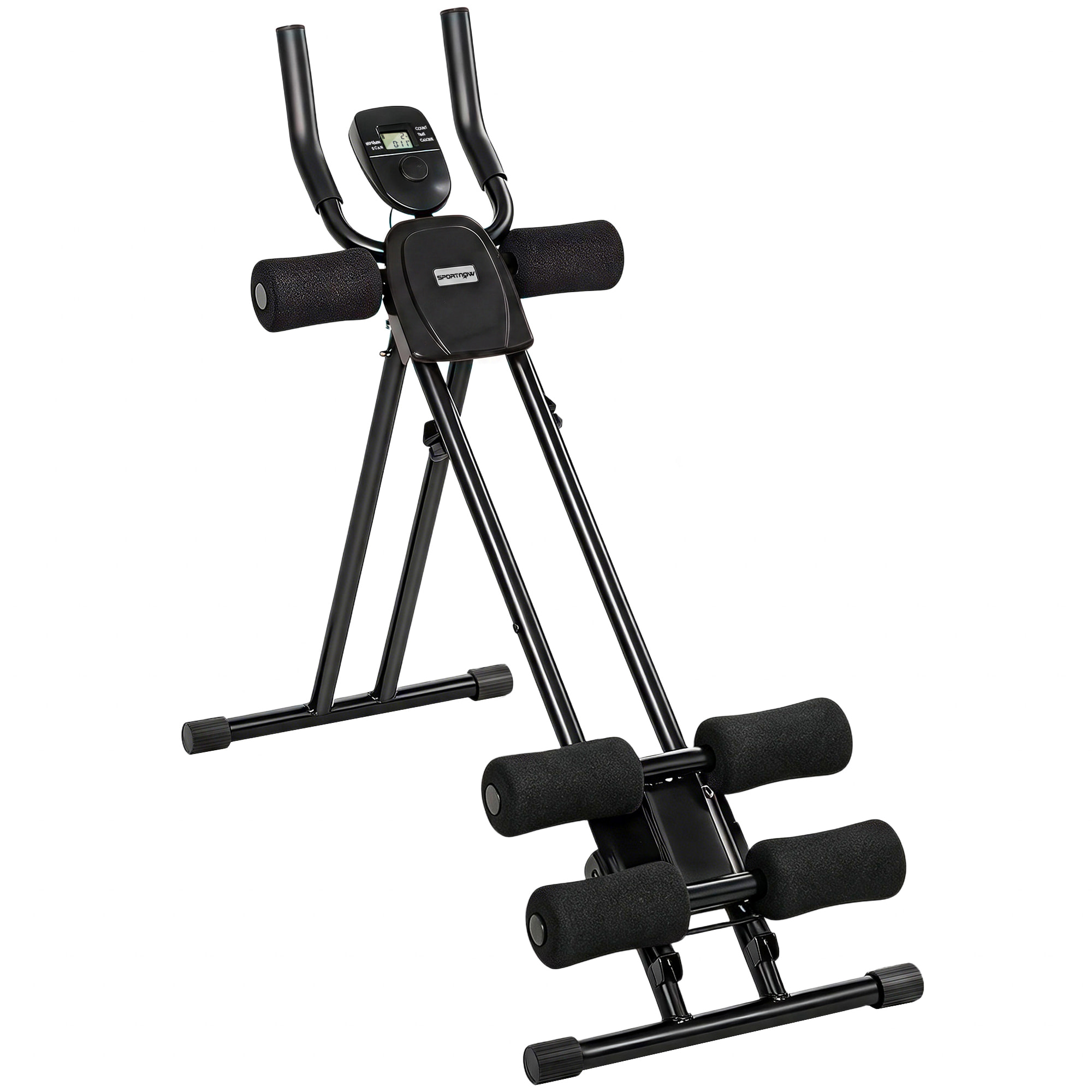 Machine abdos pliable - appareil à abdominaux réglable - écran LCD multifonction