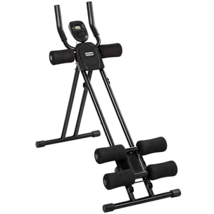 Machine abdos pliable - appareil à abdominaux réglable - écran LCD multifonction