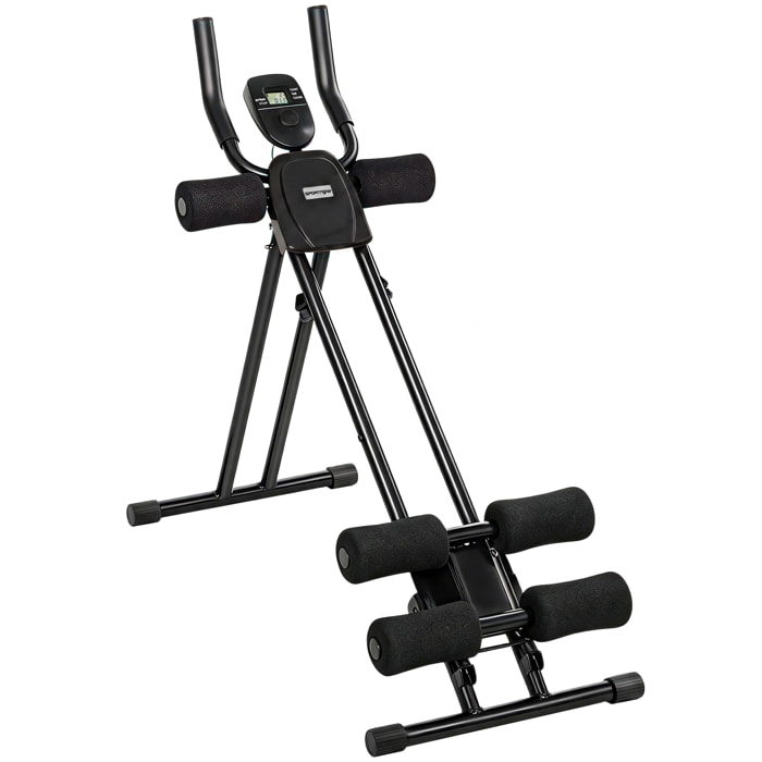 Machine abdos pliable - appareil à abdominaux réglable - écran LCD multifonction