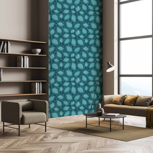 Papier peint turquoise éparse Intissé
