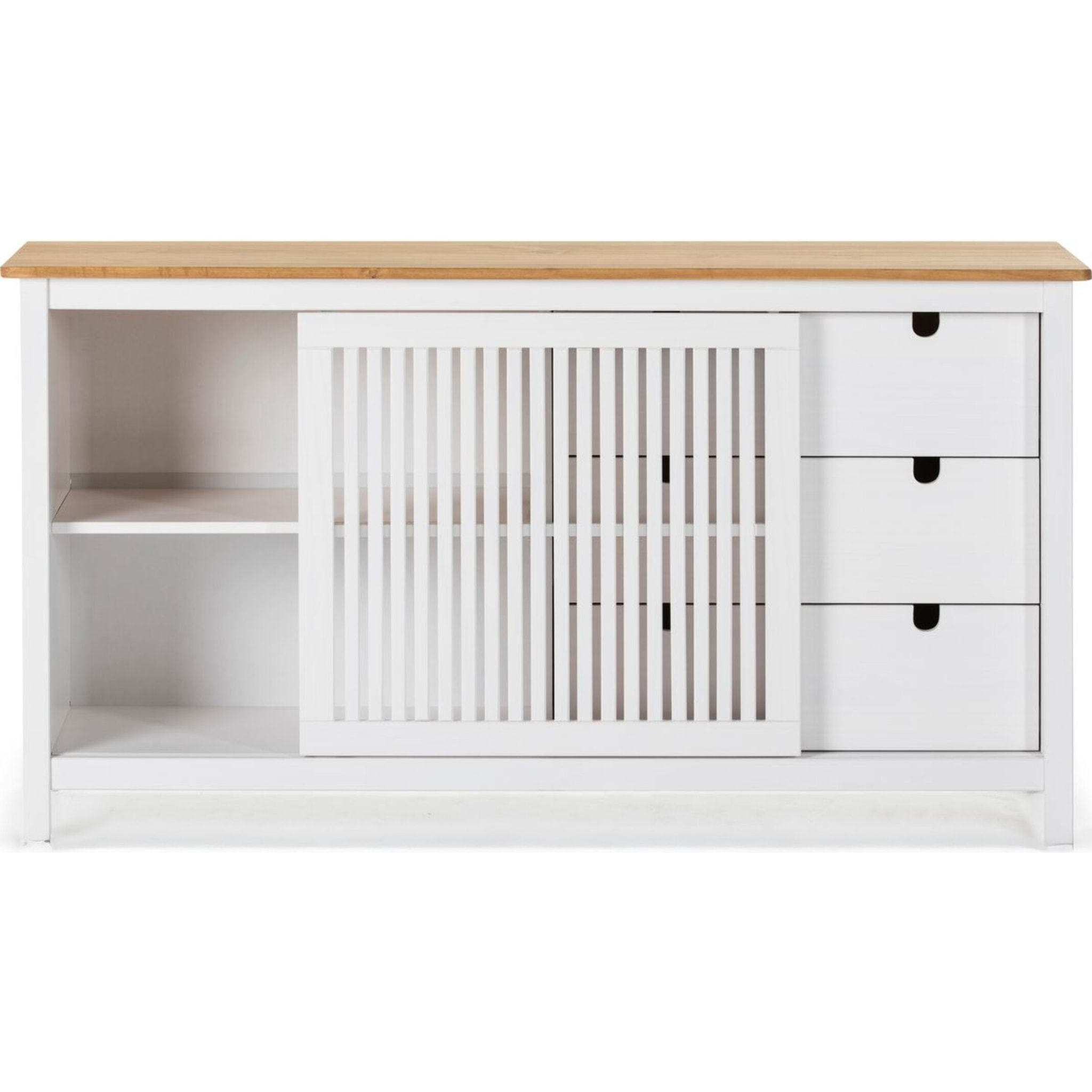 Buffet 1 porte coulissante 3 tiroirs - FABIA