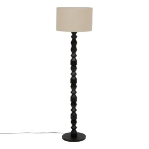 Lampadaire Yulia cylindrique H.150cm noir