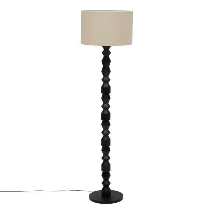 Lampadaire Yulia cylindrique H.150cm noir