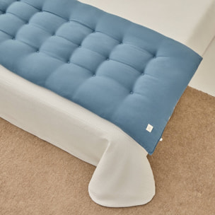 Topper acolchado King color azul oscuro Poliéster
