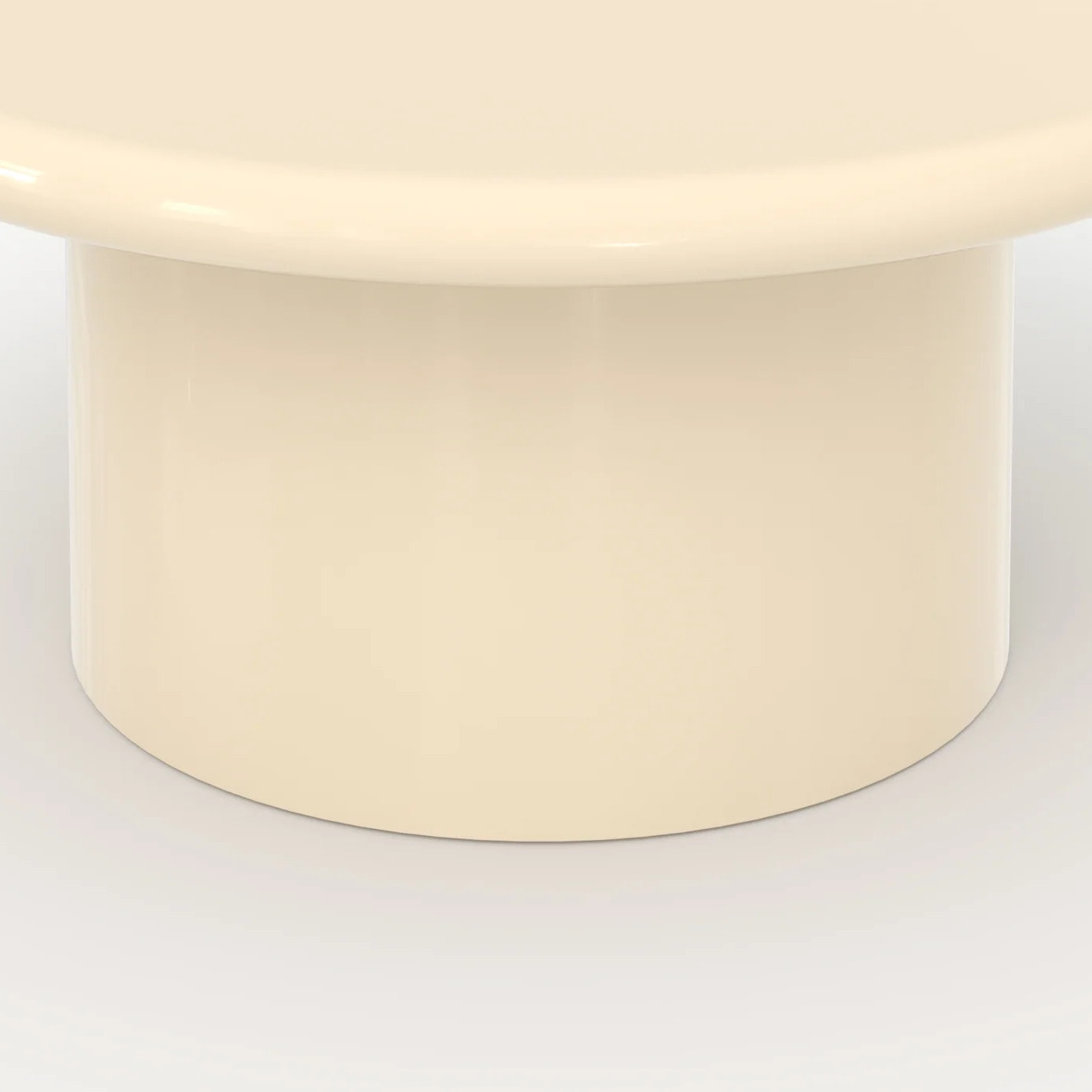 Lot de 2 tables basses laquées blanches et kaki en MDF - Apoline