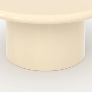 Lot de 2 tables basses laquées blanches et kaki en MDF - Apoline