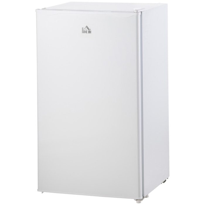 Mini Refrigerador 91L de Capacidad Nevera Eléctrica Pequeña con Estante Ajustable Compartimento Congelador y Puerta Reversible Silencioso 41dB 47,5x44.2x84 cm Blanco