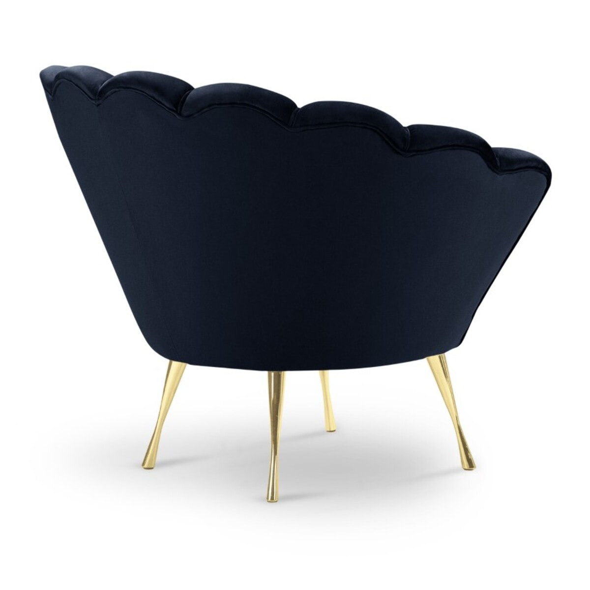 Fauteuil "Kingston" en velours bleu foncé