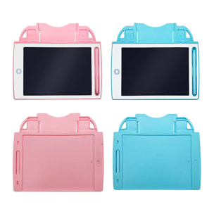 Tableta de dibujo y escritura LCD de 8,4 pulgadas, fondo multicolor. Portátil, con bloqueo de borrado. Incluye tarjetas de aprendizaje para escribir y dibujar.