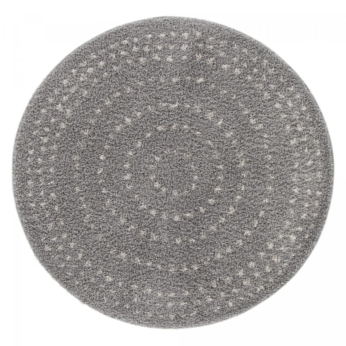 Tapis salon RADI 4 Beige 160x160 rond en polypropylène doux et soyeux