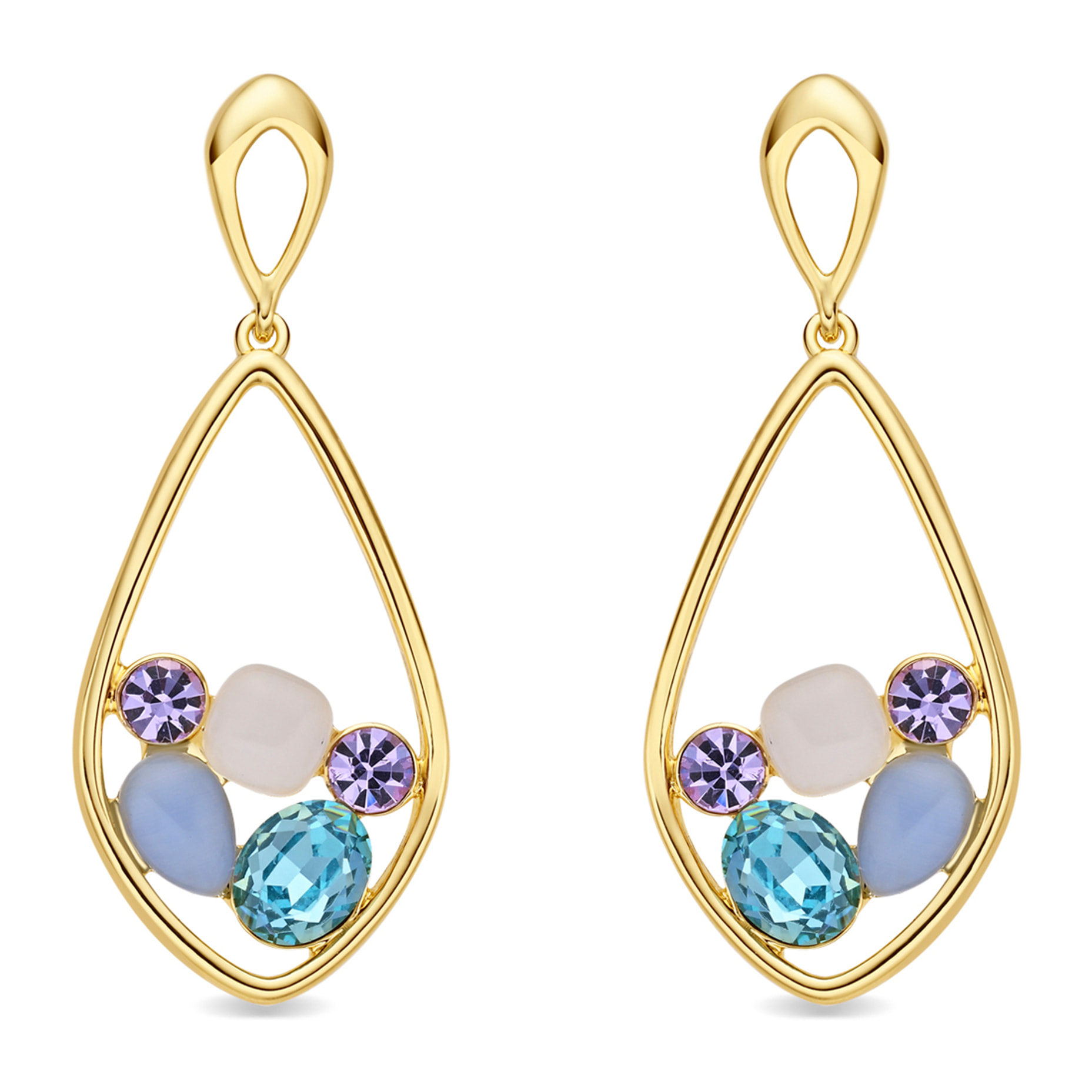 Pendientes Reiok acabado oro amarillo 18k