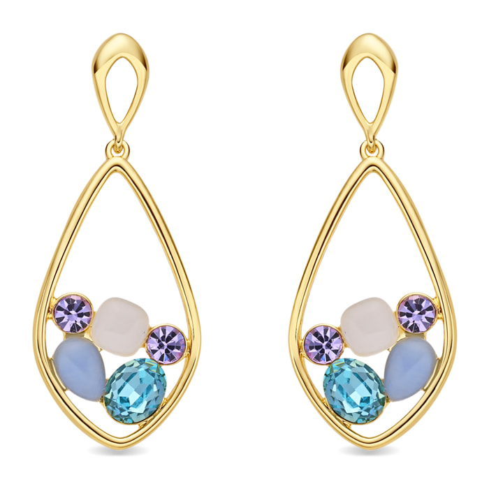 Pendientes Reiok acabado oro amarillo 18k